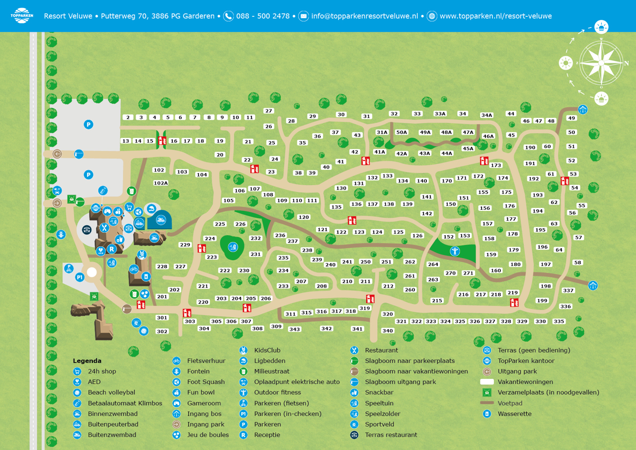 Map of Resort Veluwe
