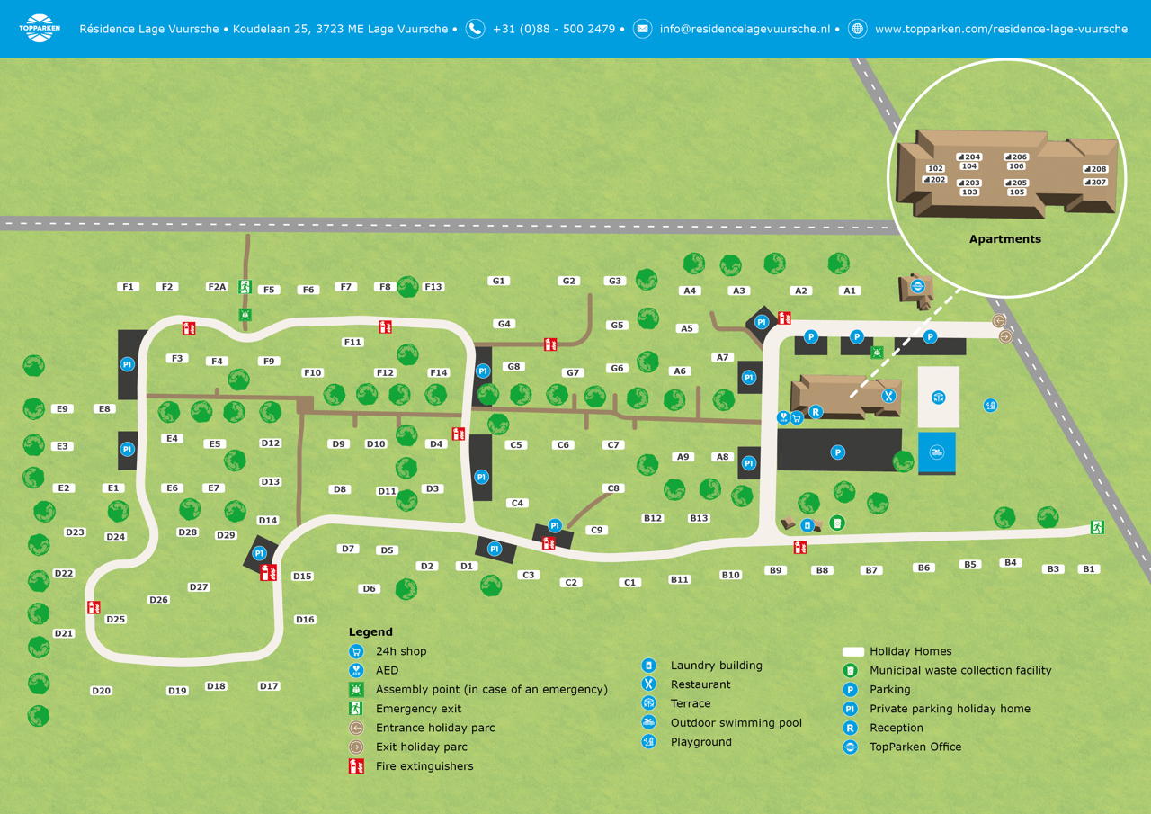 Park map of Résidence Lage Vuursche