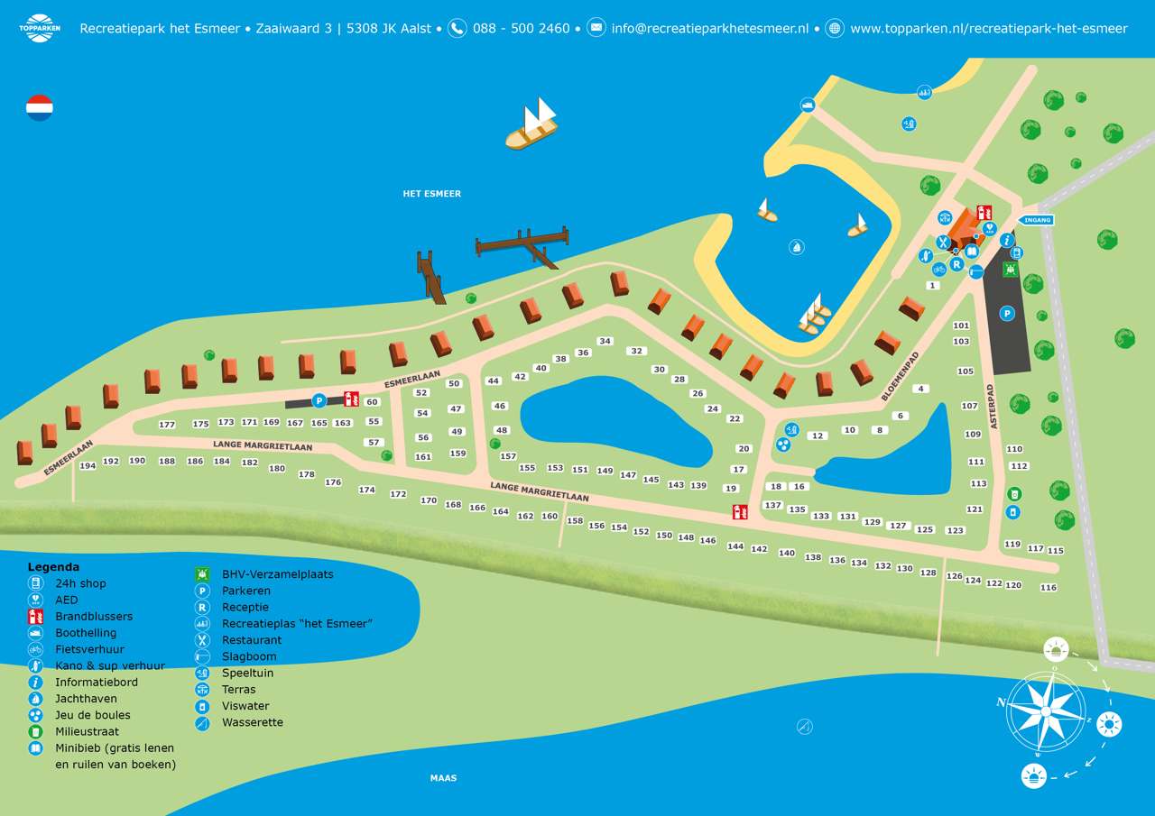 Park map of Recreatiepak het Esmeer