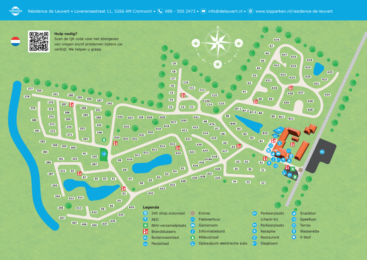 Park map from Résidence de Leuvert